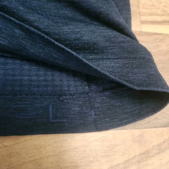 Lululemon Mens Metal Vent Tech Polo Short-Sleeve Shirt Navy Size Large Euc - Picture 4 of 10